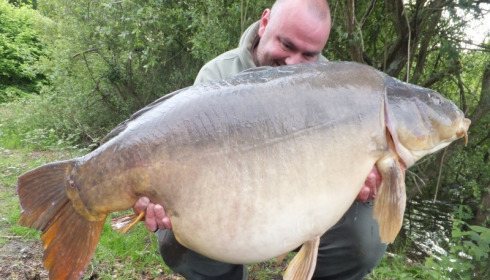 A 63 lb carp from Laroussi, May 2013