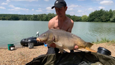 A 34 lb carp from Lepinet North, DAVID, Jul 2022