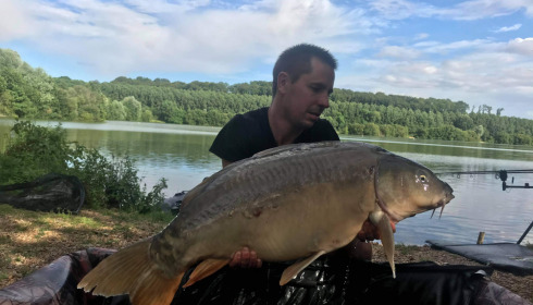 A 46 lb carp from Lepinet North, Aug 2021