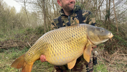 A 37 lb 4 oz carp from Lepinet North, a, Apr 2021