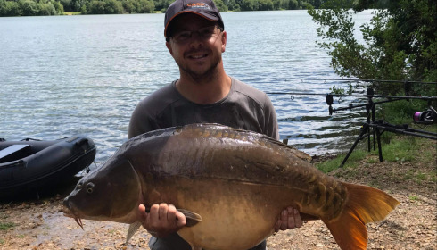 A 46 lb carp from Lepinet North, Aug 2021