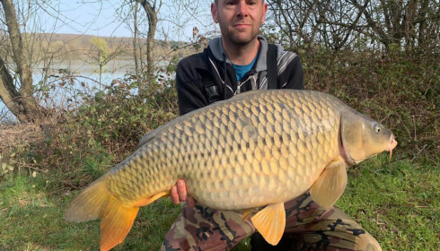 A 35 lb 8 oz carp from Lepinet North, a, Apr 2021