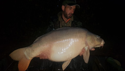 A 41 lb carp from Lepinet North, bart, Sep 2019