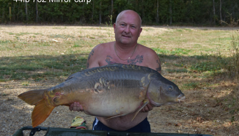 A 44 lb 7 oz fish from Lepinet North, Mirror Carp, Aug 2022