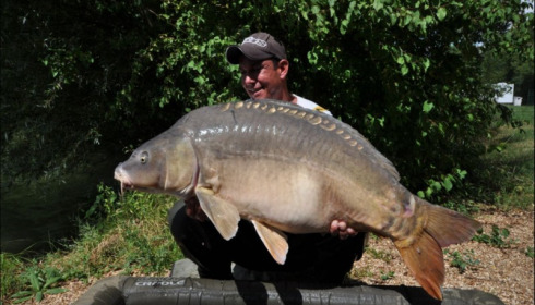 A 50 lb carp from Lepinet North, Jul 2019