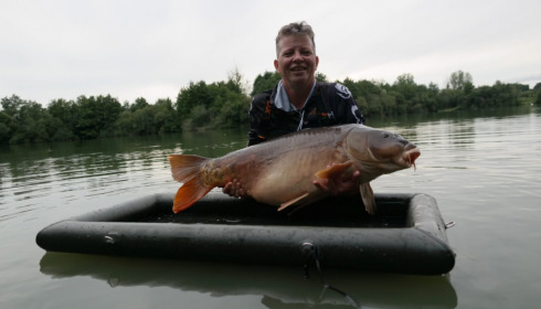 A 34 lb carp from Lepinet South, marcel, Aug 2021