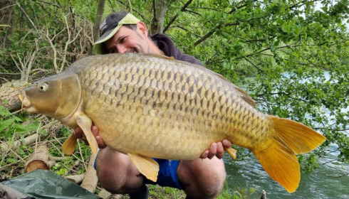 A 37 lb carp from Lepinet South, guigui, May 2021