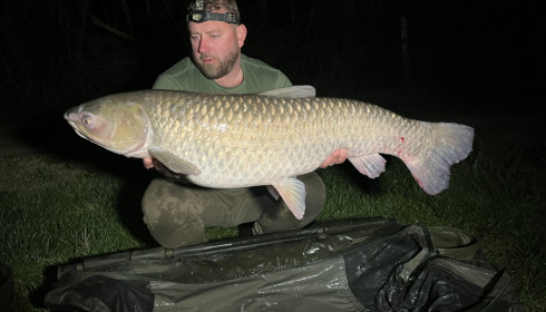 A 39 lb 12 oz grass carp from Lepinet South, Benjamin Clarke, Apr 2023