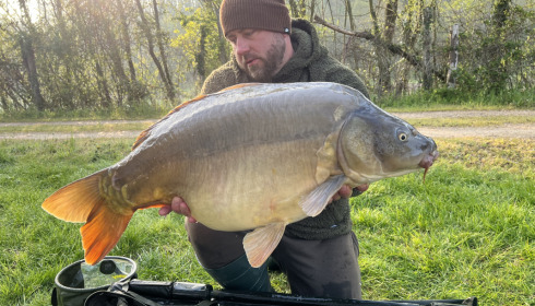 A 34 lb carp from Lepinet South, Benjamin Clarke, Apr 2023