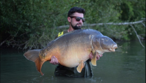 A 53 lb 4 oz carp from Lepinet South, Nicholas Lowe, Aug 2019