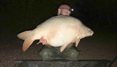 A 37 lb carp from Lepinet South, durant, Sep 2019