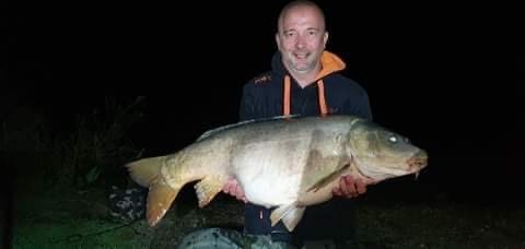 A 47 lb carp from Lepinet South, anquetil, Jun 2021