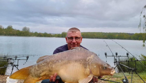 A 24 lb carp from Lepinet South, alban, May 2021