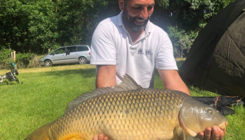 A 35 lb carp from Lepinet South, anquetil, Jun 2021