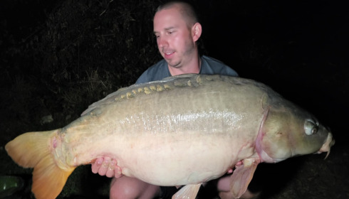 A 43 lb carp from Lepinet South, Ashley Halford, Aug 2022