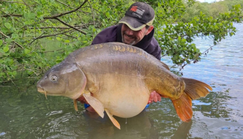 A 50 lb carp from Lepinet South, guigui, May 2021