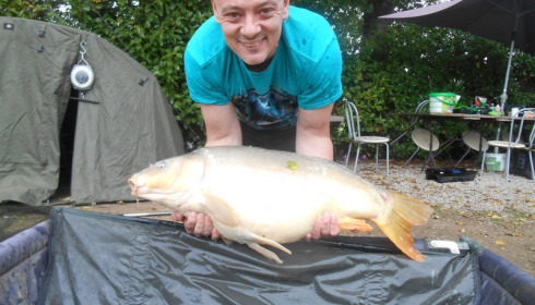 A 29 lb carp from Lillybelle, Lee Harris, Oct 2017