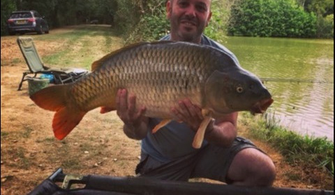 A 32 lb 8 oz carp from Lillybelle, Del Simmons, Aug 2019