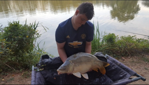 A 21 lb carp from Lillybelle, Toby May, Aug 2018