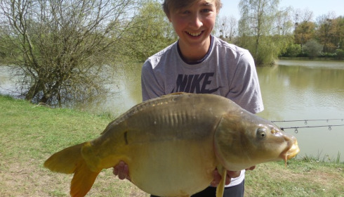 A 22 lb 8 oz carp from Lillybelle, Ollie Charters, Apr 2015