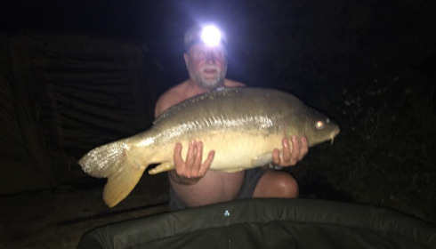 A 23 lb carp from Lillybelle, Dennis Frankel, Aug 2016