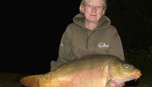 A 34 lb 7 oz carp from Lillybelle, Linda Latham, Jul 2015