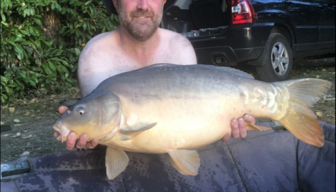 A 23 lb carp from Lillybelle, Richard May, Aug 2018