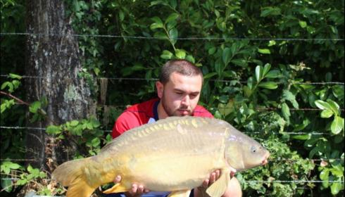 A 22 lb carp from Lillybelle, Liam Payne, Aug 2018