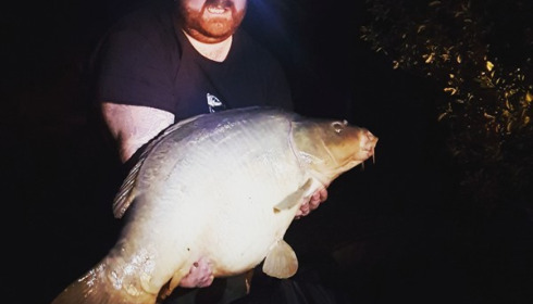 A 43 lb 13 oz carp from Lillybelle, Curtis Thomas, Jul 2017