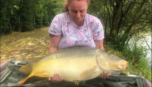 A 30 lb carp from Lillybelle, Angela Lee, Aug 2018