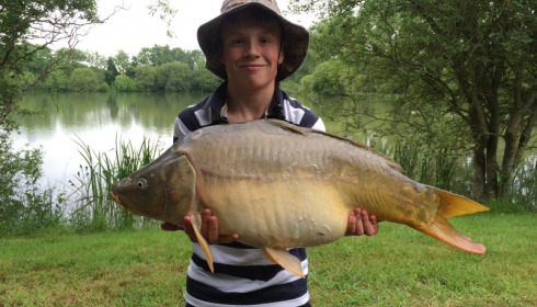 A 25 lb 2 oz carp from Lillybelle, Ben Talbot, Jun 2015
