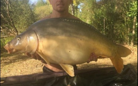 A 38 lb 4 oz carp from Lillybelle, Jack Easton, Sep 2018