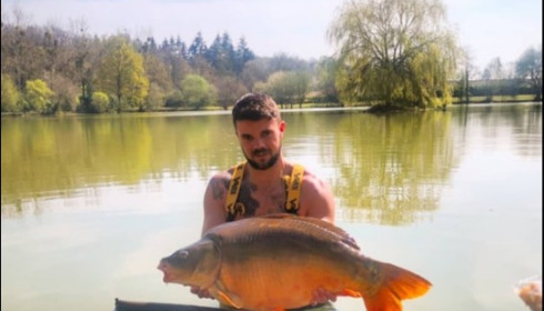 A 28 lb carp from Lillybelle, Nathan Abbott, Apr 2019
