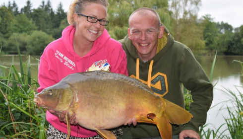 A 24 lb carp from Lillybelle, Emily & Martin, Aug 2015