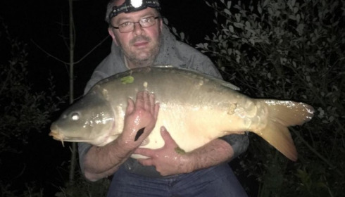 A 44 lb carp from Lillybelle, Brian Kennedy, Oct 2015