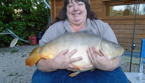 A 22 lb carp from Lillybelle, Sandra Smith, Jun 2017