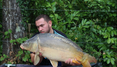 A 25 lb carp from Lillybelle, Liam Payne, Aug 2018