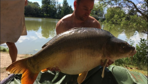 A 39 lb 13 oz carp from Lillybelle, Ben Faulkner, Jul 2018