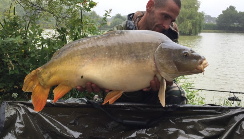 A 24 lb 12 oz carp from Lillybelle, Kevin Holbrook, Aug 2015