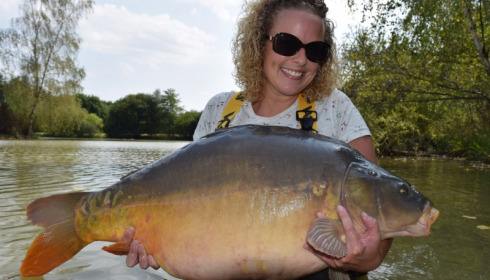 A 36 lb 12 oz carp from Lillybelle, Emily Blake, Aug 2015