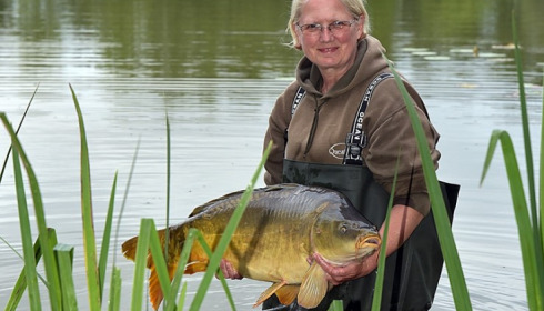 A 23 lb carp from Lillybelle, Linda Latham, Jul 2015