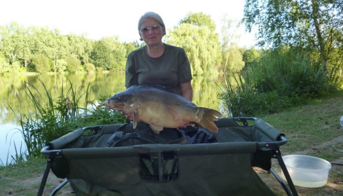 A 22 lb carp from Lillybelle, Linda Latham, Jul 2015