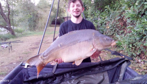 A 42 lb carp from Lillybelle, Brad Fawcett, Oct 2021