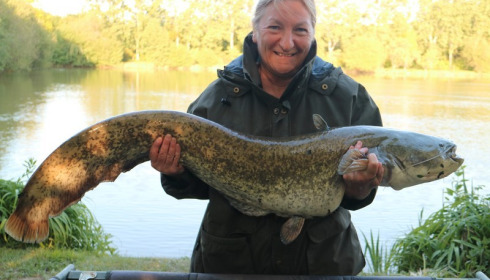A 32 lb catfish from Lillybelle, Ann Burnhope, May 2017