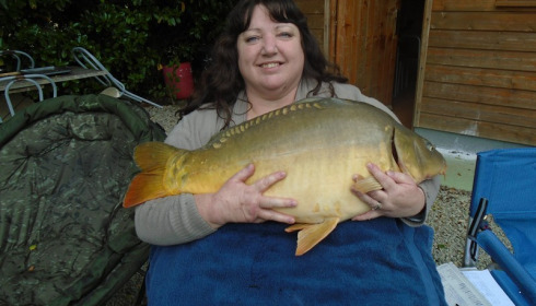 A 27 lb 8 oz carp from Lillybelle, Sandra Smith, Jun 2017
