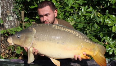 A 29 lb carp from Lillybelle, Liam Payne, Aug 2018
