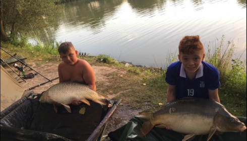A 28 lb carp from Lillybelle, Leighton & Harley, Aug 2018