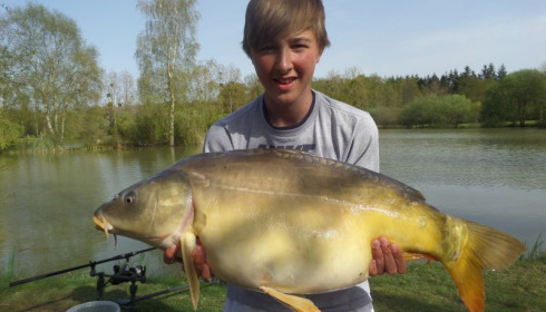 A 26 lb 3 oz carp from Lillybelle, Ollie Charters, Apr 2015