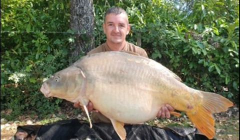 A 45 lb 7 oz carp from Lillybelle, John Holmes, Sep 2019