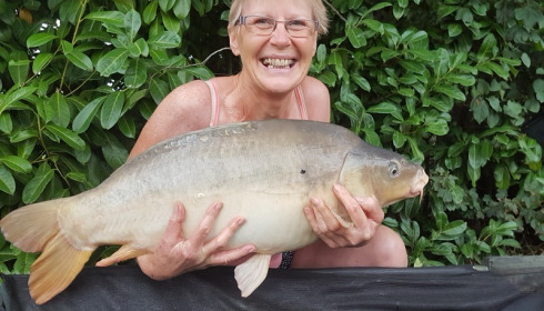 A 21 lb carp from Lillybelle, Liz Hackett, Aug 2017